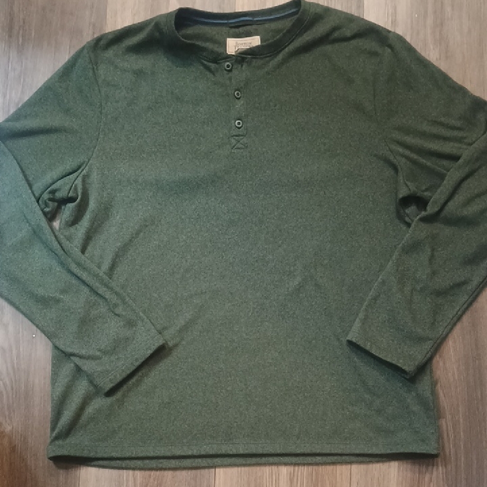 Boston Traders Forest Green Long Sleeve Henley
